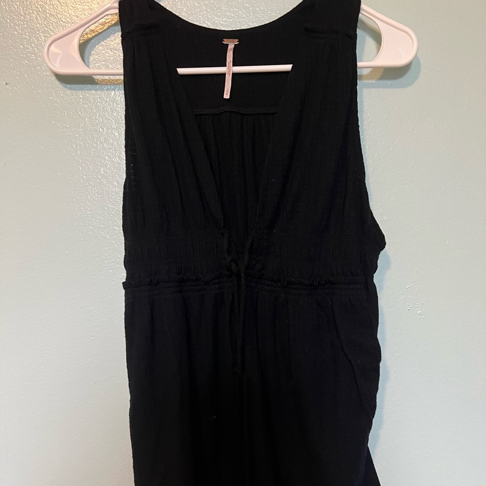 Free People low rise tie front top
